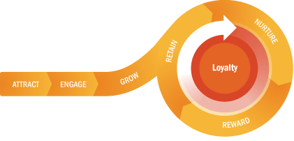 Infographic of customer life cycle